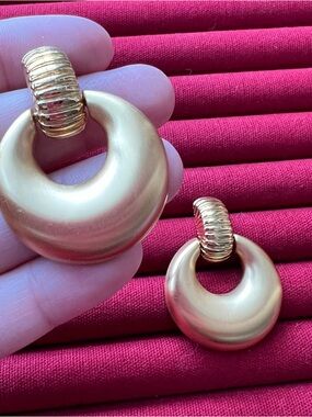 Monet Gold-tone Chunky Hoop Drop Earrings - Women Jewelry